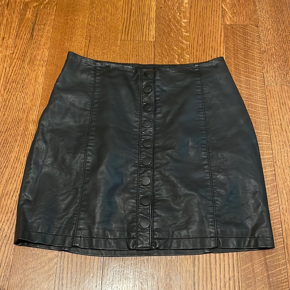 Free People Leather skirt